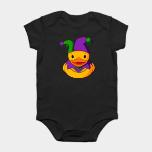 Mardi Gras Hat Rubber Duck Baby Bodysuit